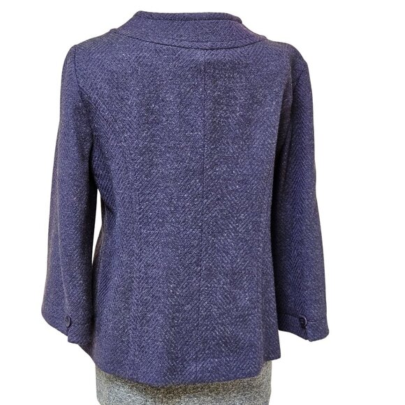 Pendleton Jacket Womens Size 12 Purple Wool Long Sleeve Button Front Blazer - Picture 3 of 9